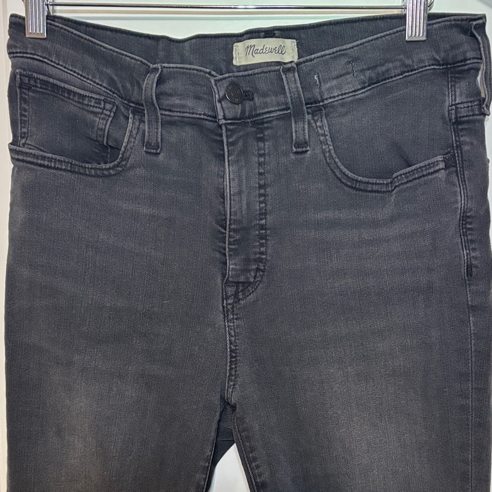 Madewell Washed Black 9” Mid-Rise Skinny Jeans